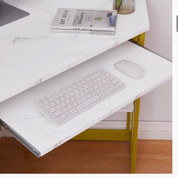 Corner Computer Desk Writing Smooth Keyboard Tray & Lower Shelving - Picture 3 of 3